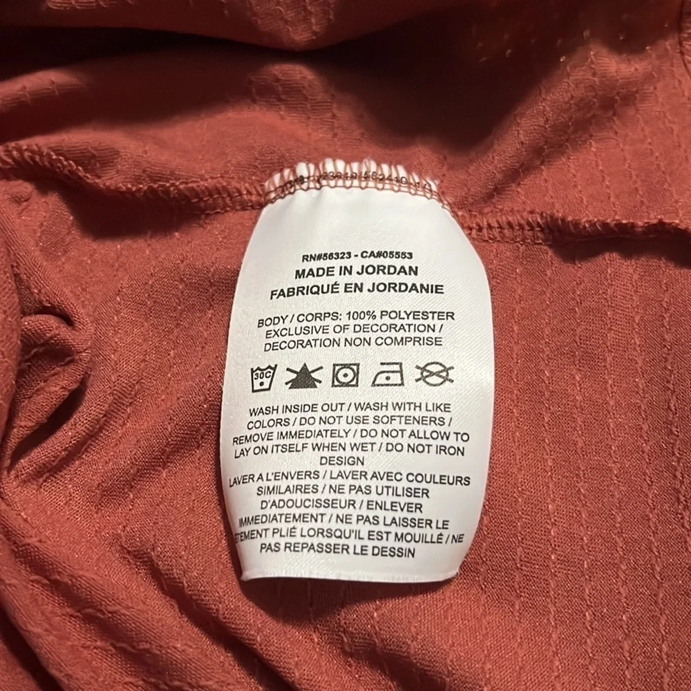 NWT Nike Women's Breathe Cool Cropped Running Top XXL Canyon Rust